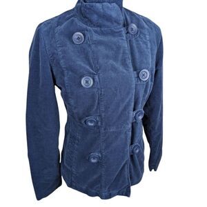 Mossimo Supply Blue Cotton Velvet Blazer Jacket - Size L
